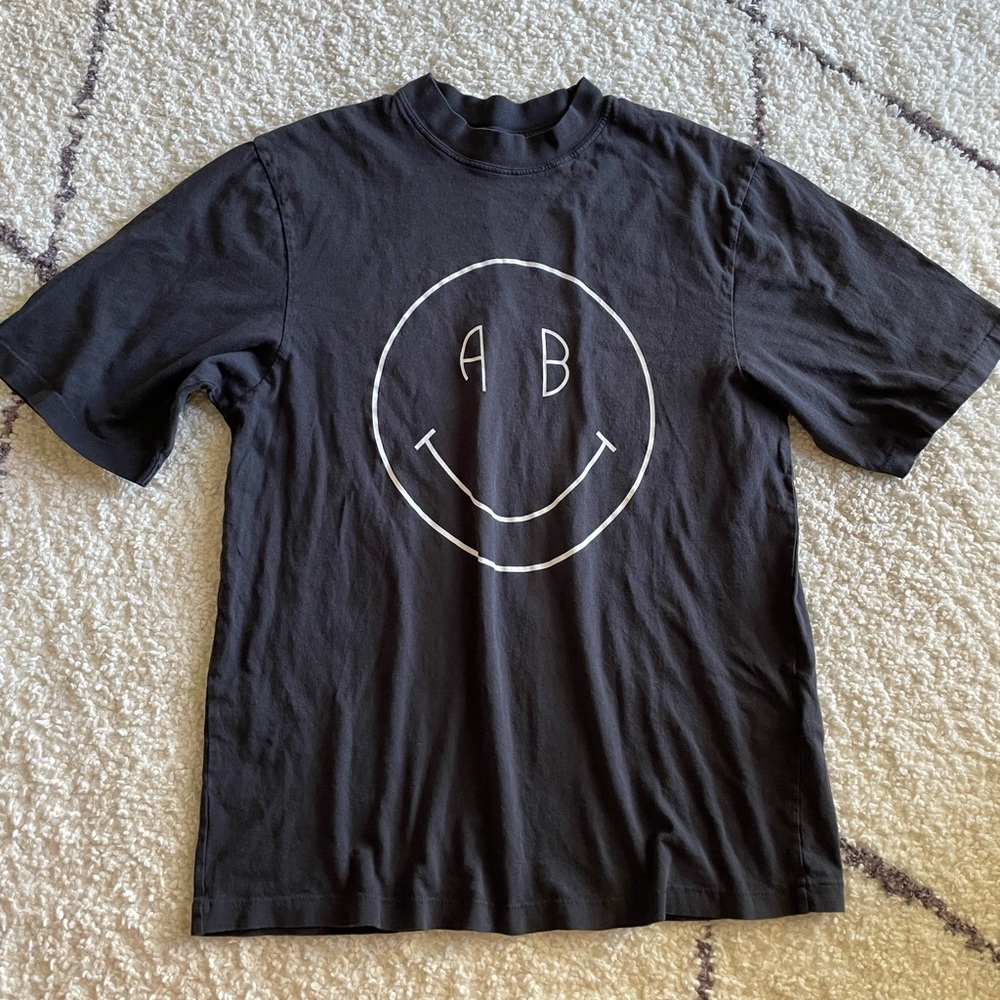 Anine Bing Avi Tee Smiley XS black